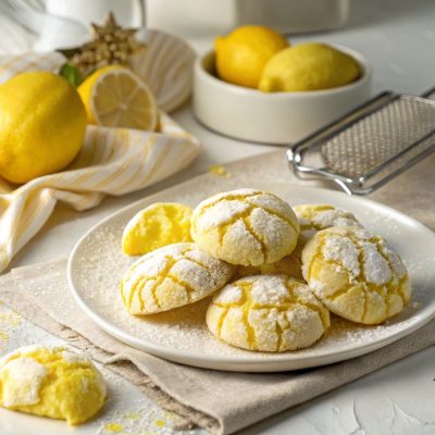 Bánh Crinkle Lemon Tươi Mát Thơm Ngon | Lamid Bakery 2 bánh crinkle lemon